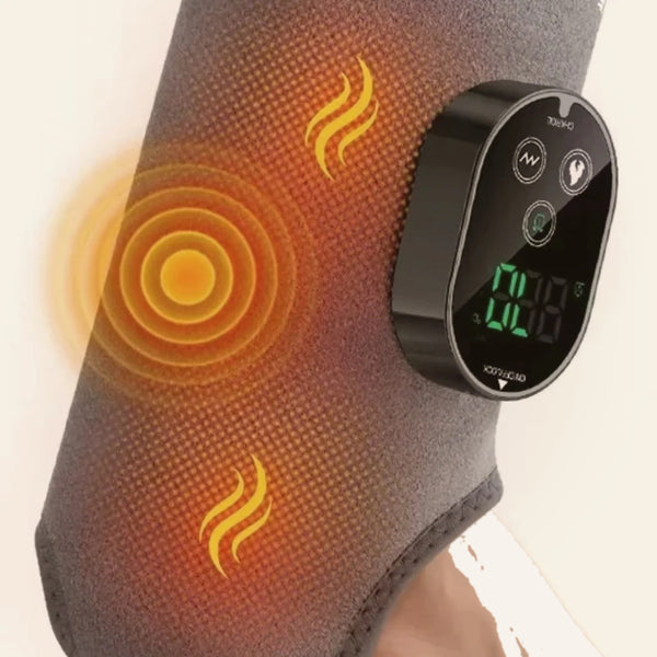 3-in-1 heated foot and ankle wrap in heather grey